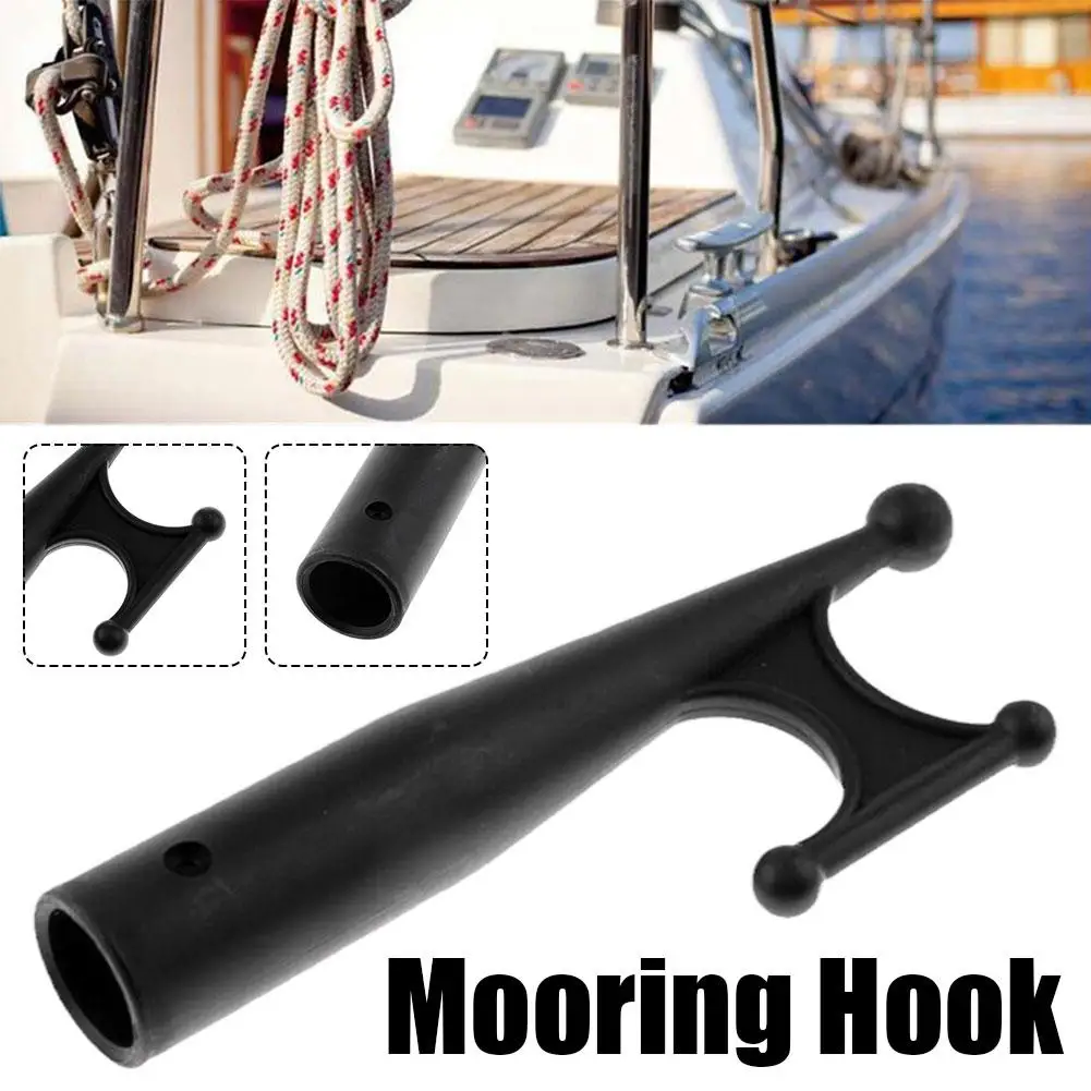 

1PCS Mooring Boat Hook Head Top For Marine Yacht Fishing Kayak Nylon Boat Hook Replacement Black Boat Docking Accessories A5L1