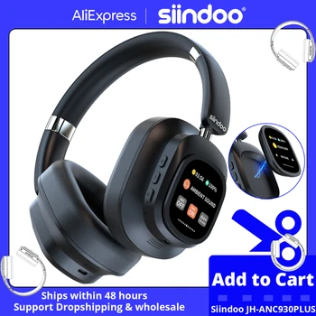 auriculares con cancelación de ruido con pantalla LED de control táctil multimagnético marca Siindoo JH-ANC930 Plus