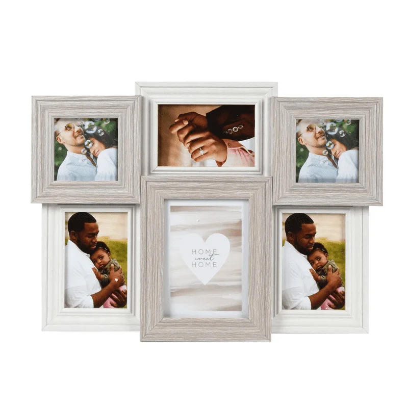 

for 4x6, 4x4, and 5x7 Photos, Collage Picture Frame, White-Natural Wall decororation Photo album Kpop photocard holder Kpop Phot