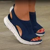 2024 Women Summer Shoes Mesh Fish Platform Sandals Women's Open Toe Wedge Sandals Ladies Light Casual Shoes Zapatillas Muje