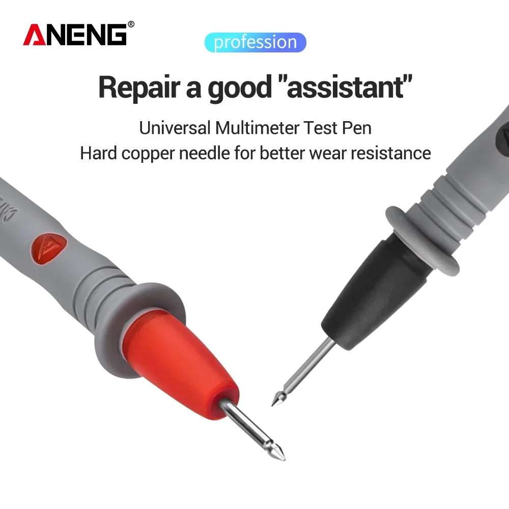 PT1034 Silicone Multimeter Test Lead + Crocodile Test Clip 1000V Flame Retardant Needle Probe