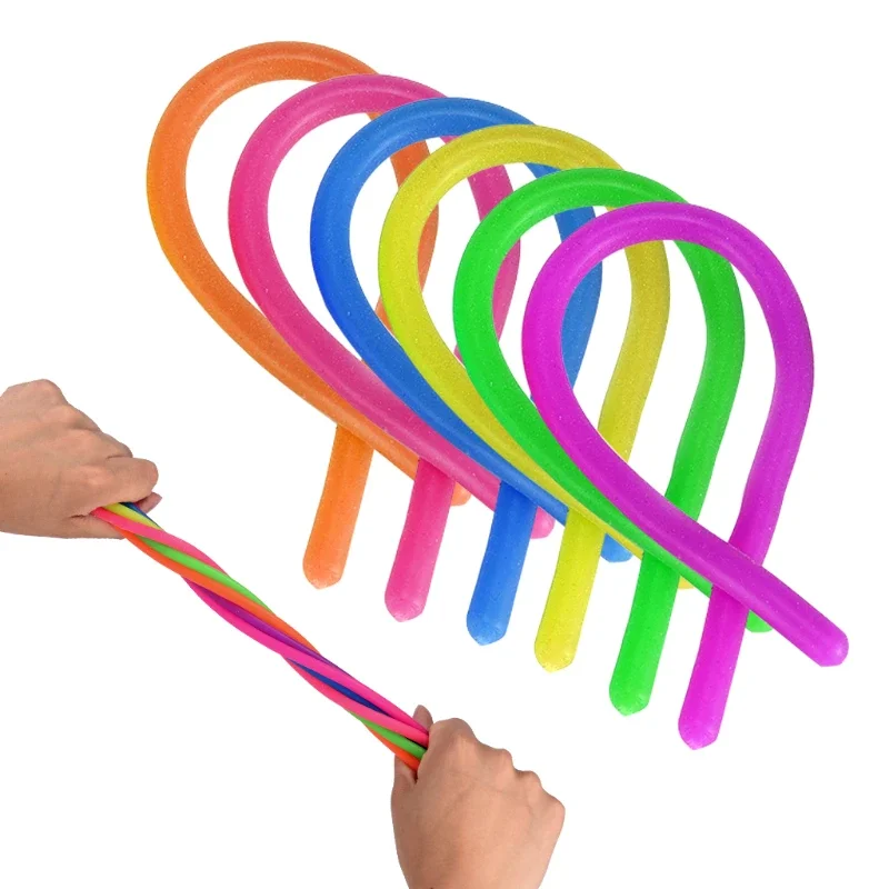 

NEW Fidget Toys Autism Vent Children Adult Decompression Toy Luminous Noodle Stretch String TPR Rope Anti Stress Toy String 28cm