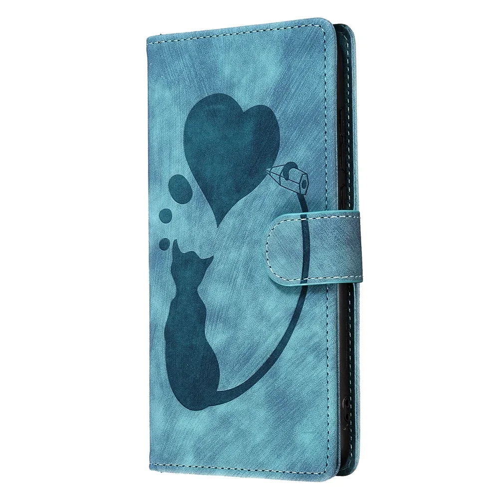 Kawaii Cat Animal Wallet Flip Leather Phone Case - Women's Stylish Back Cover