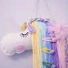 INS Weave Rainbow Baby Hair Clips Accessories Holder Princess Girls Hairpin Hairband Storage Pendant Jewelry Wall Ornaments 2