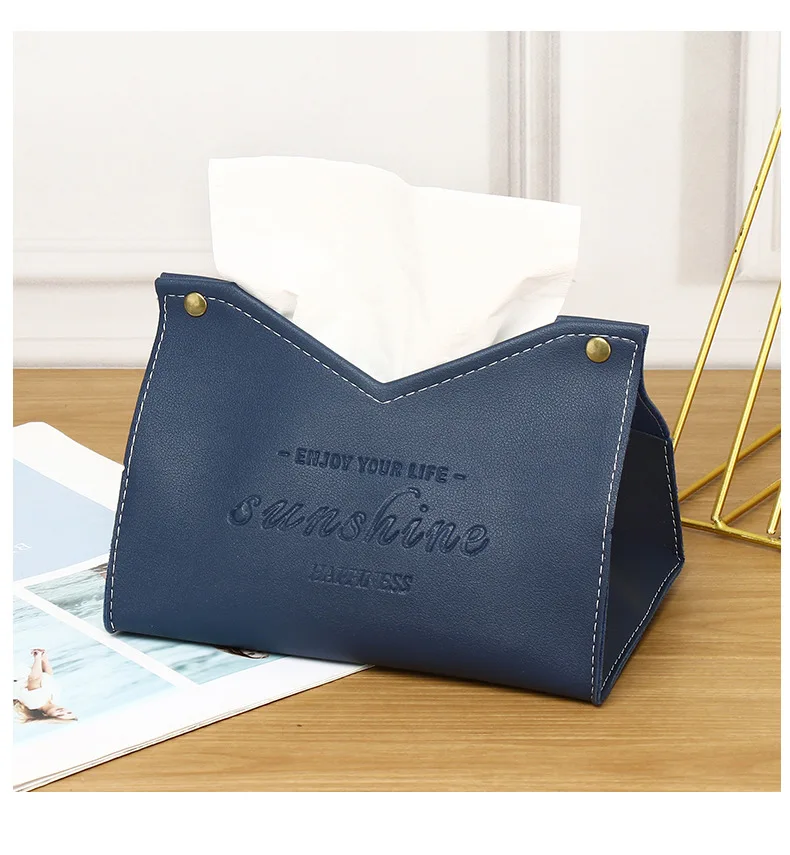 2026 Premium neue Luxus-Taschentuchbox aus Leder – elegantes kreatives Design für Hotelzimmer, Wohnzimmer und Heimdekoration – Detail 21