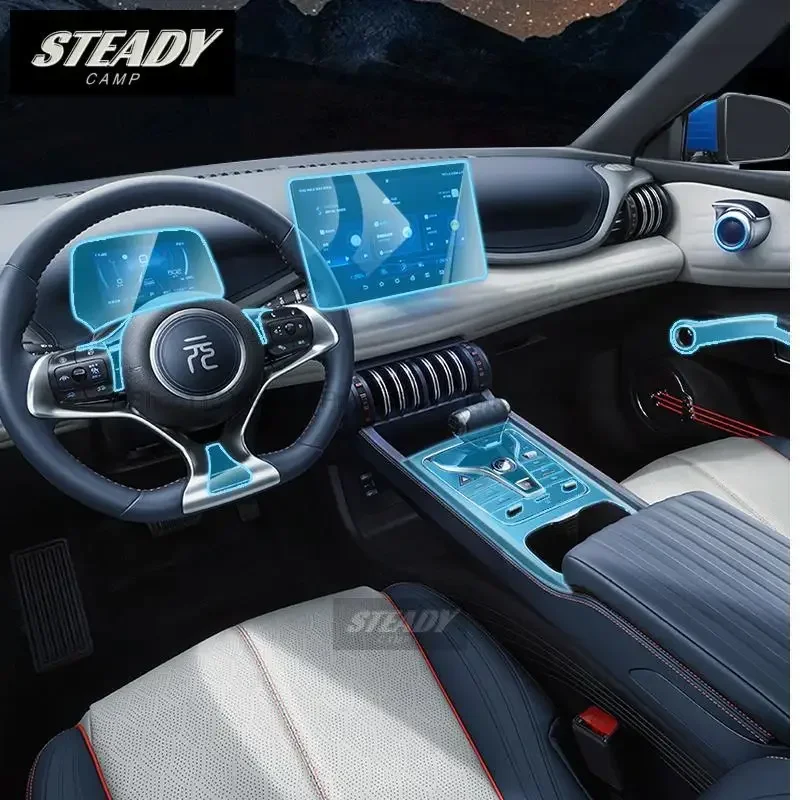 

For BYD Atto 3 Yuan Plus 2022 2023 Car Interior Center Console Transparent TPU Protective Film Anti-scratc Accessories