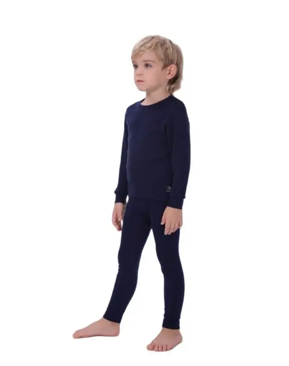 100% Merino Wool Kids Base Layer Set Merino Wool Top and Bottom Thermal Underwear Set Winter Warm Boys Girls Christmas Pajamas 6
