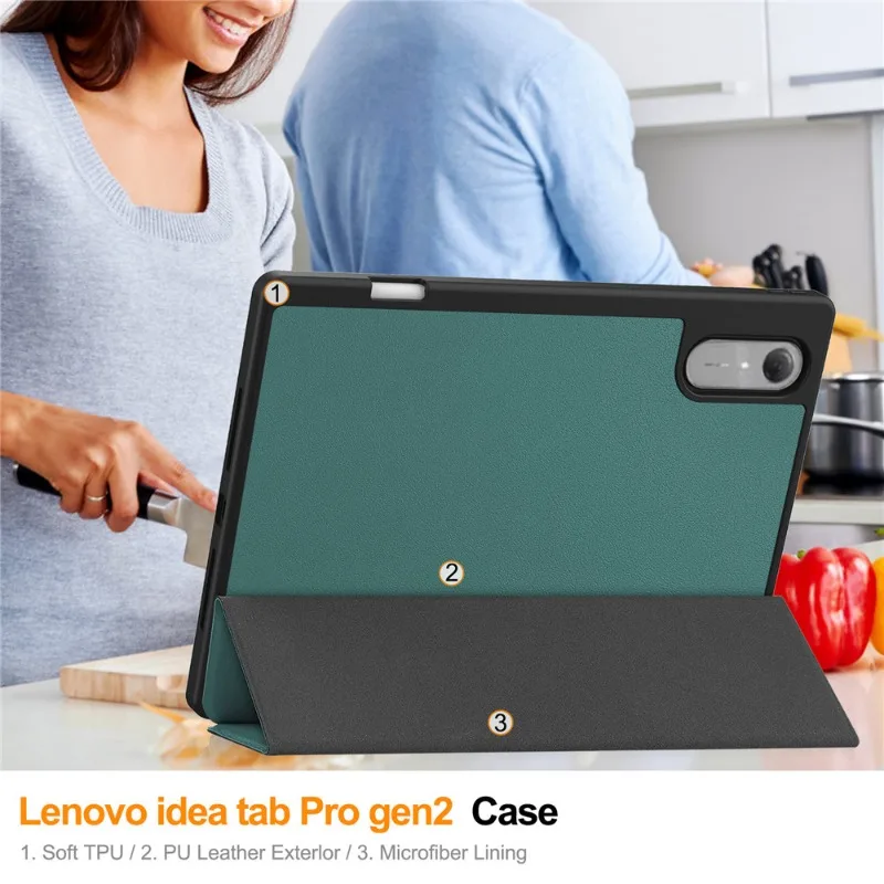 Magnetic Trifold Stand Case with Pen Slot