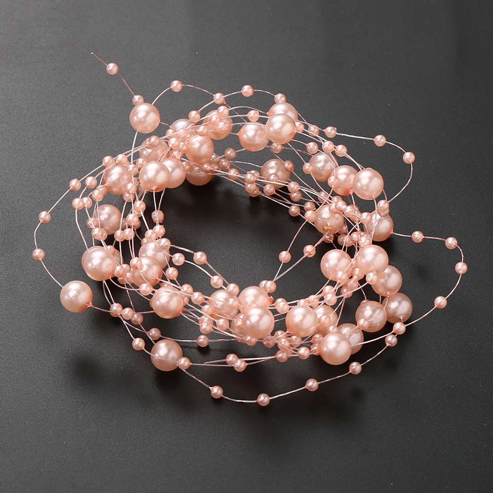 Elegant Acrylic Bead Chain for Decoration and DIY Projects - 5M Long