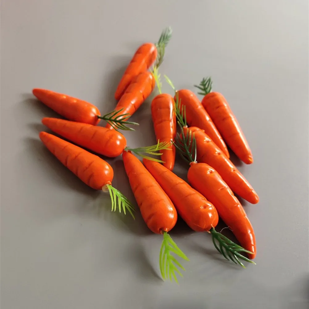 Easter Decoration Simulation Mini Carrot Foam Simulation Vegetable Carrot Children Easter Gift Home Decor Doll House Accessories vegetable ornaments