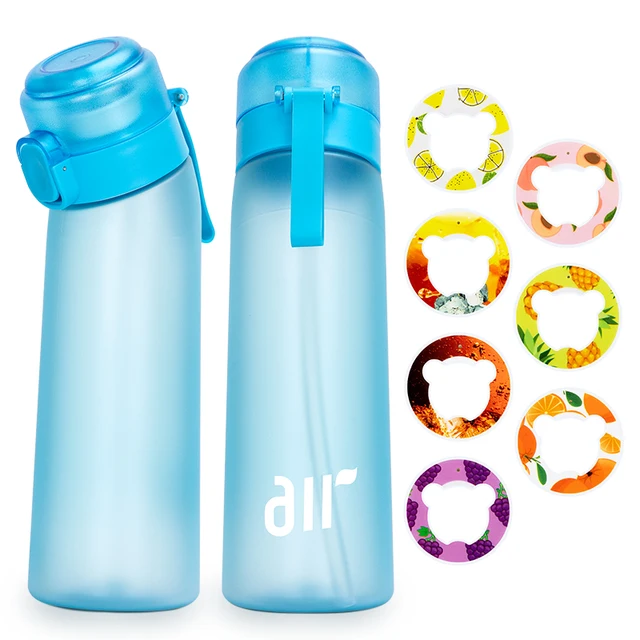 1pc Air Water Bottle With 1pc Random Bear Flavor Pods Portable Transparent Water Cup With Straw Leak Proof Outdoor Sports Cups 5