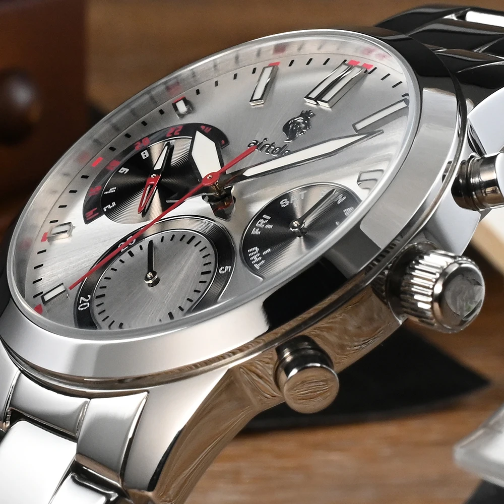 Airtdon New Men Watches Luxury Quartz Watch for Men Date+ Week Waterproof Watch  Brand Watch