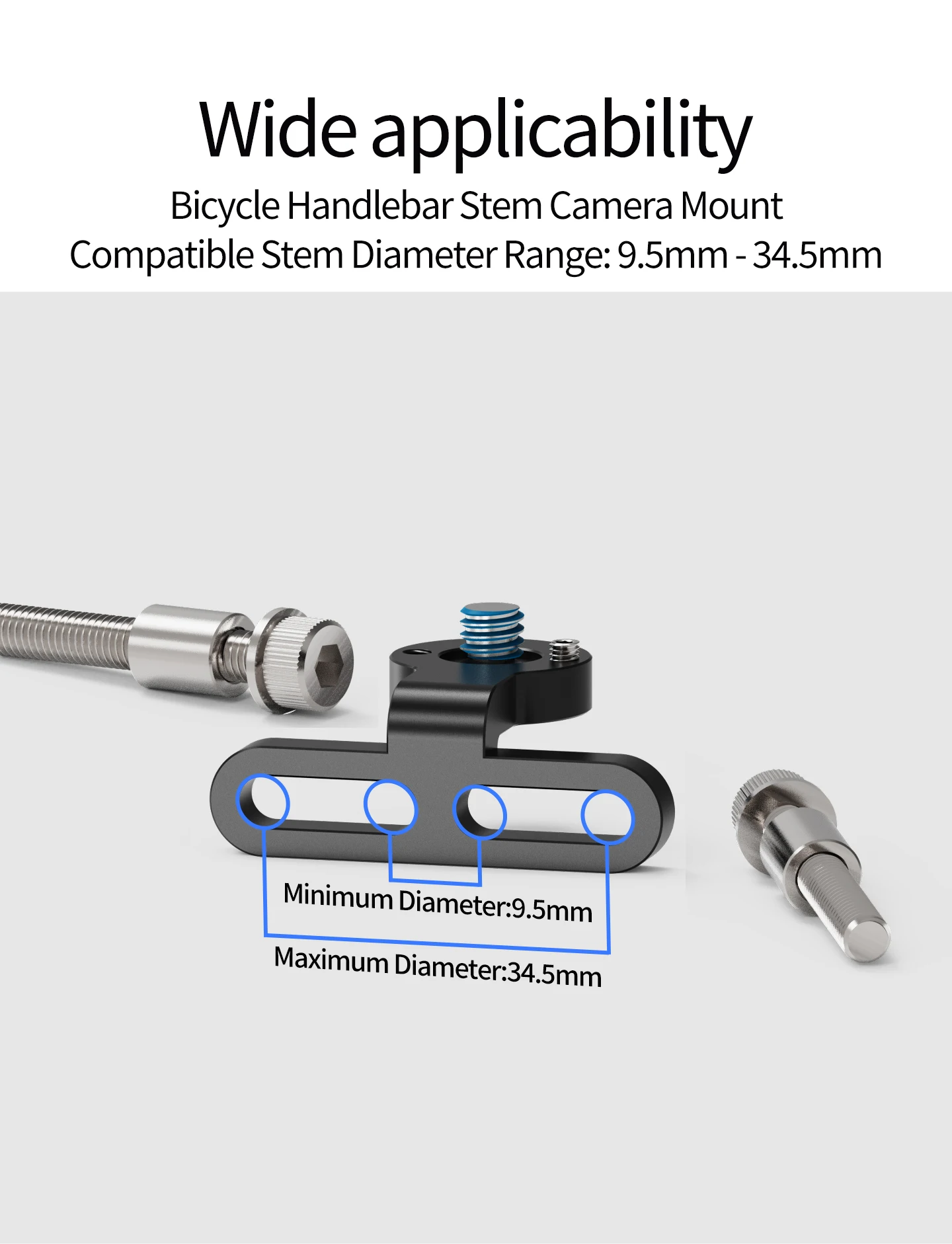Universal Lenker Vorbau Kamera Halterung Fahrrad Scheinwerfer Halterung Front Lampe Telefon GPS Halter für Gopro Insta360 OSMO Action Stehen – Detail 4