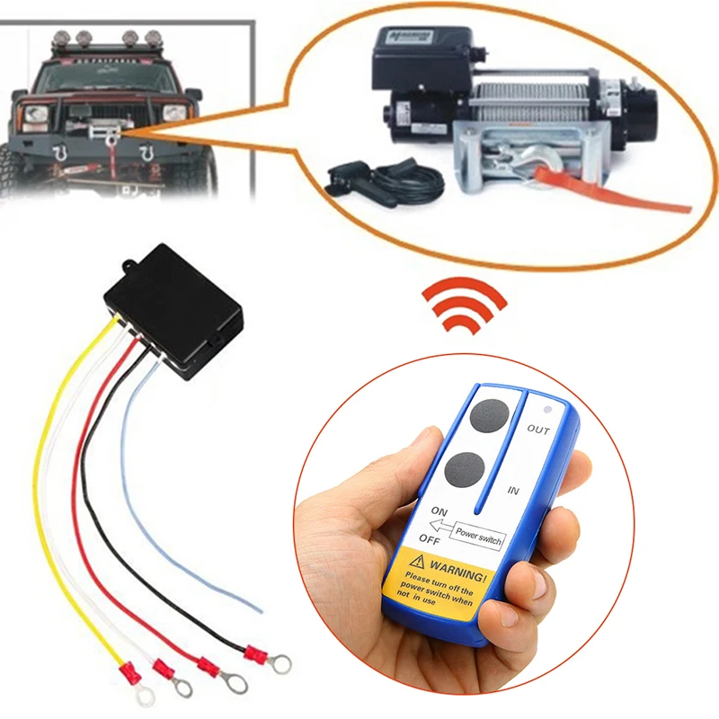 

12V Remote Control Kit Wireless Winch Remote Control Switch For Truck ATV SUV Winch Universal Switch