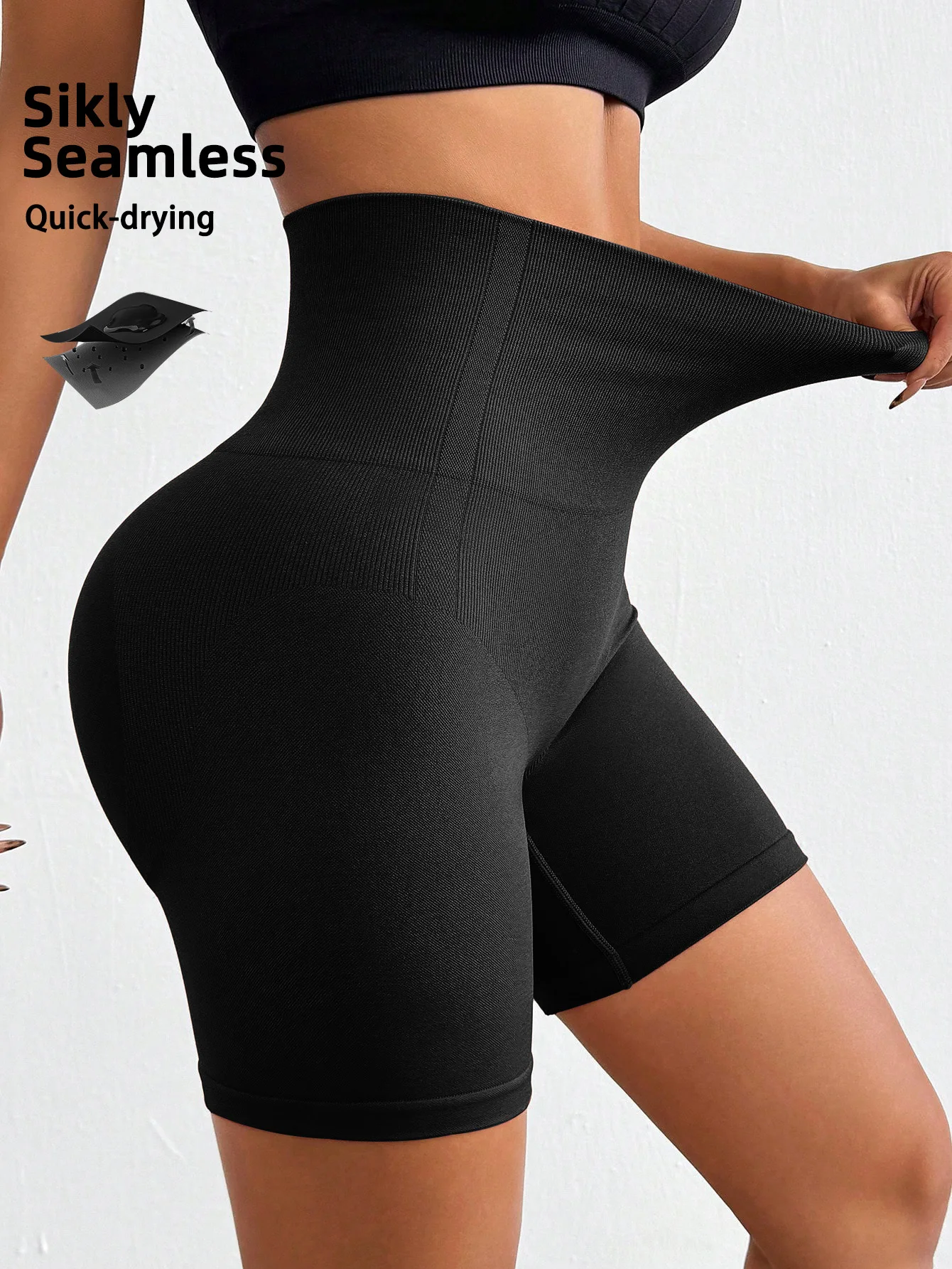 Womens Biker Shorts 6 Inches High Waisted Workout Running Volleyball Yoga