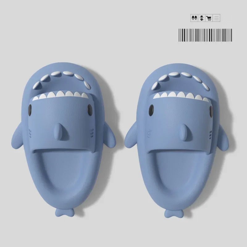 Description Picture 3 of itemKids Shark Slippers Soft Sole Indoor Outdoor EVA Non-slip Slippers Fashion Children New Cute Cartoon Boys Girls Beach Slides