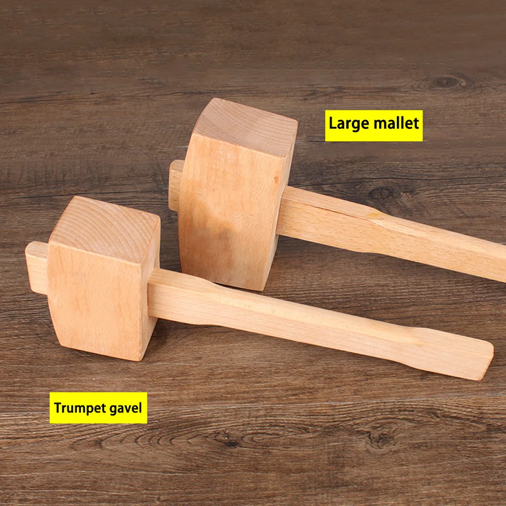 Quality Solid Beech Wood Hammer 84/100/130mm Carpenter Wooden Carving Mallet Beat Hand Tools For Woodworking 4