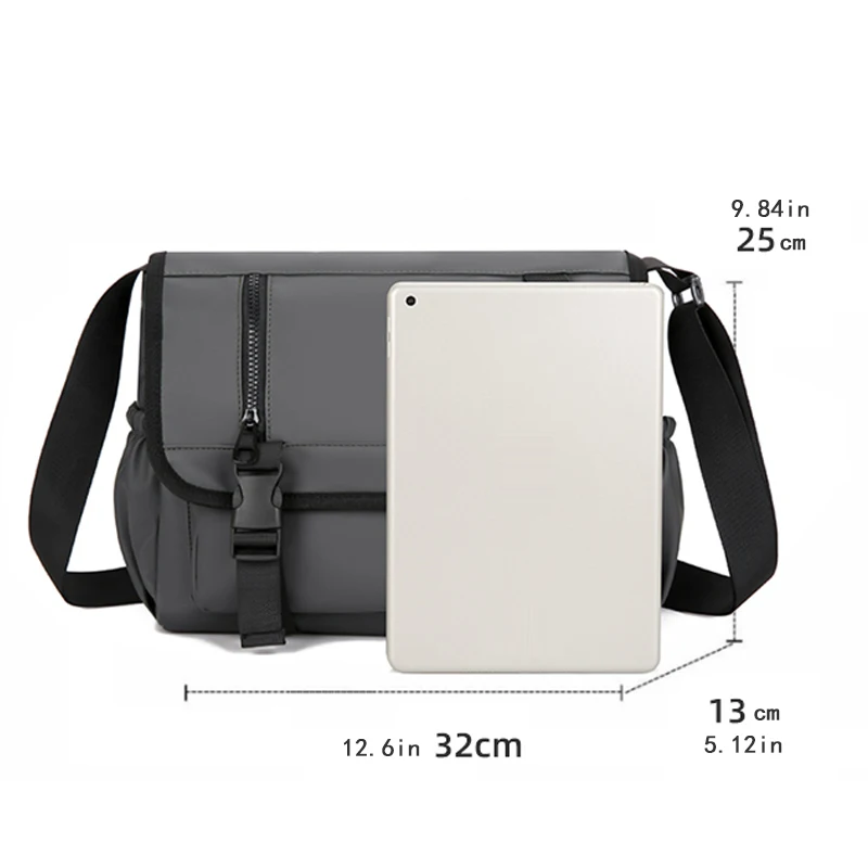 Fashionable Multi Pocket Messenger Bag - large capacity with adjustable strap, daily commuting - durable, travel bag, multi-func