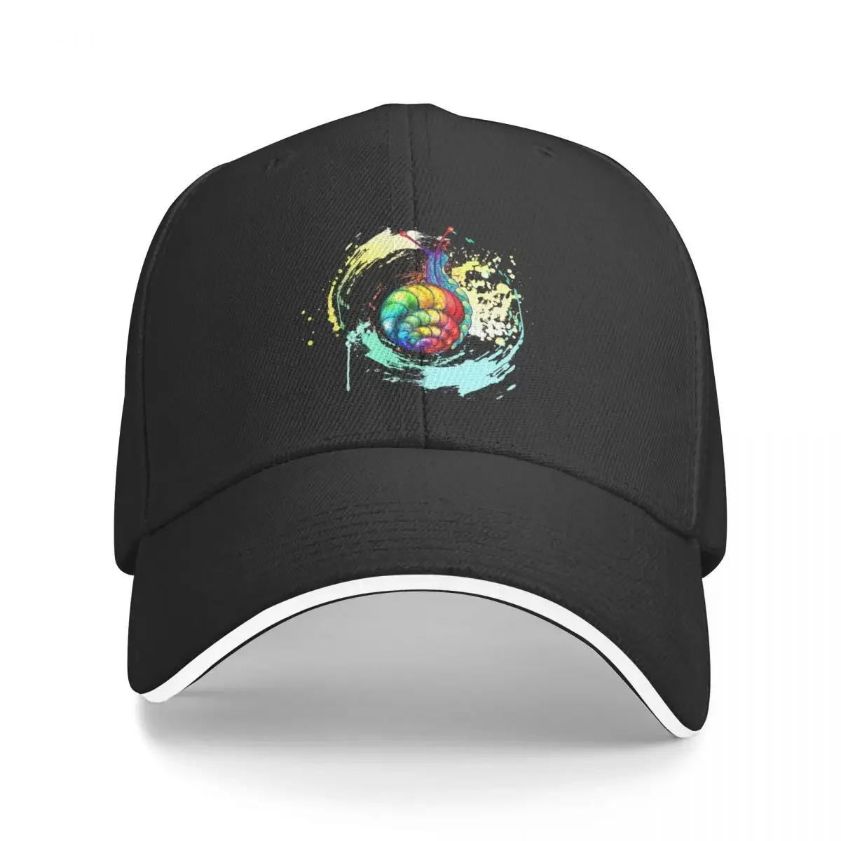 

Rainbow Snail Baseball Cap Horse Hat Custom Cap Golf Wear Caps Male Women's