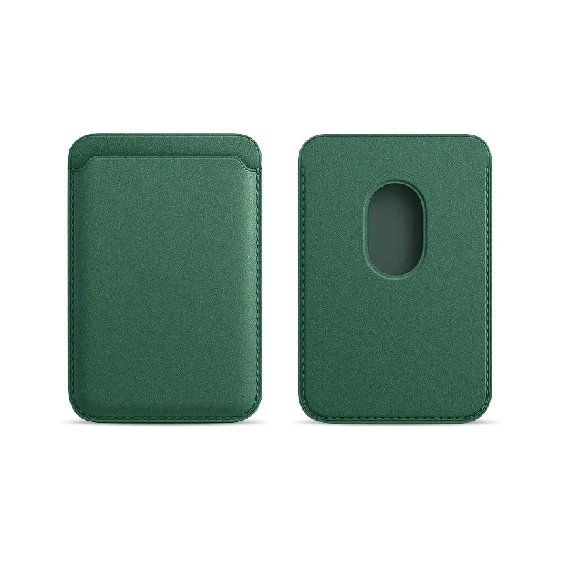 Leather MagSafe Wallet with Strong Magnetic Closure and RFID Blocking Technology