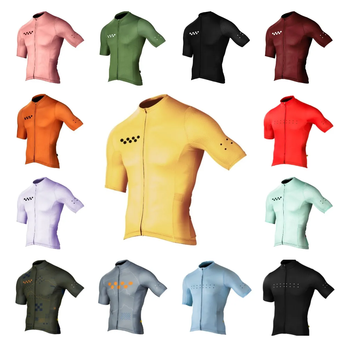 

Cycling Jersey Men Aero Shirt Bike Dress Summer Solid Color Bicycle Tops Wear Breathable Camisa Ciclismo Quick Dry Maillot Kit