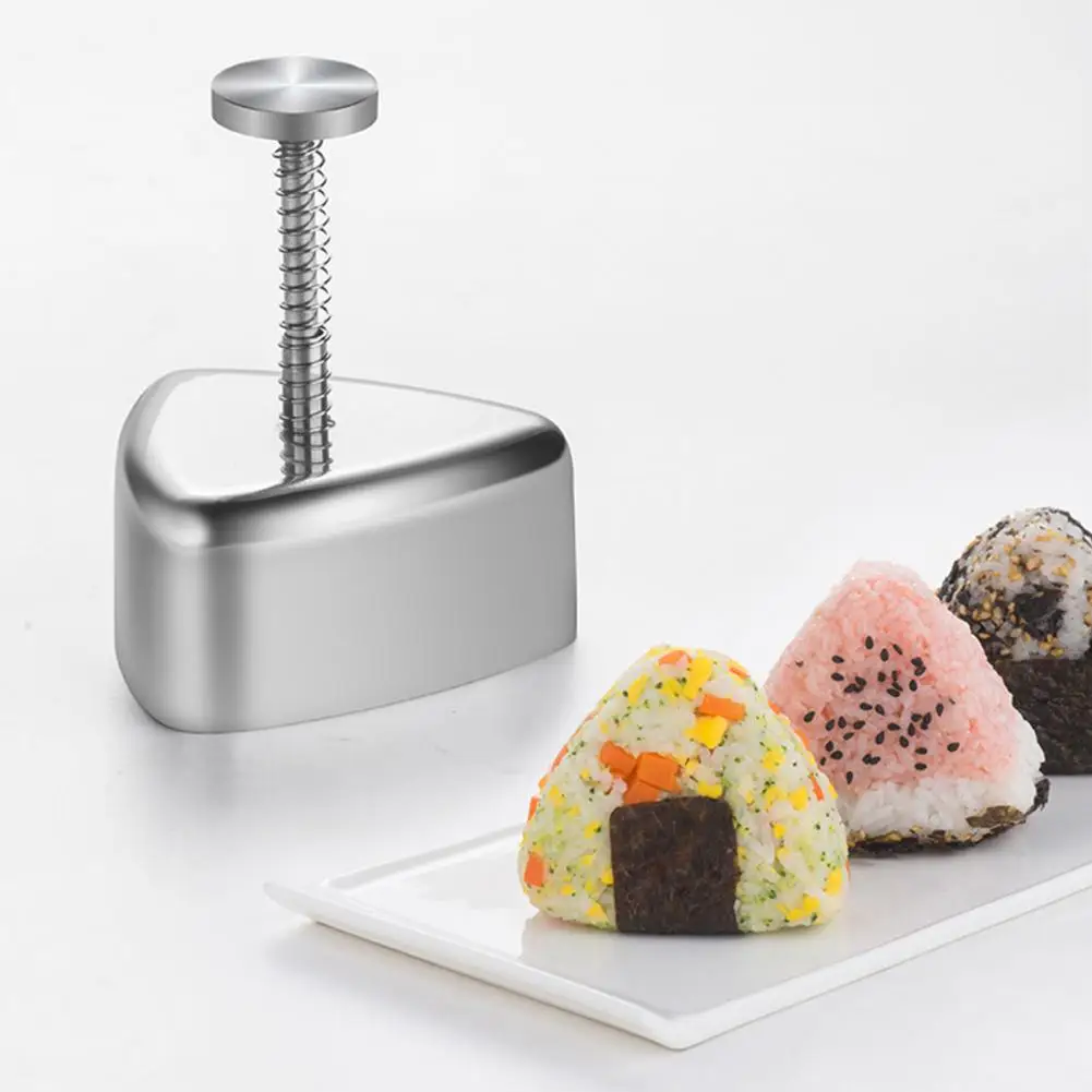 

Форма Onigiri из нержавеющей стали для искусственных суши, треугольная форма для создания милых суши, инструмент «сделай сам», инструменты для суши