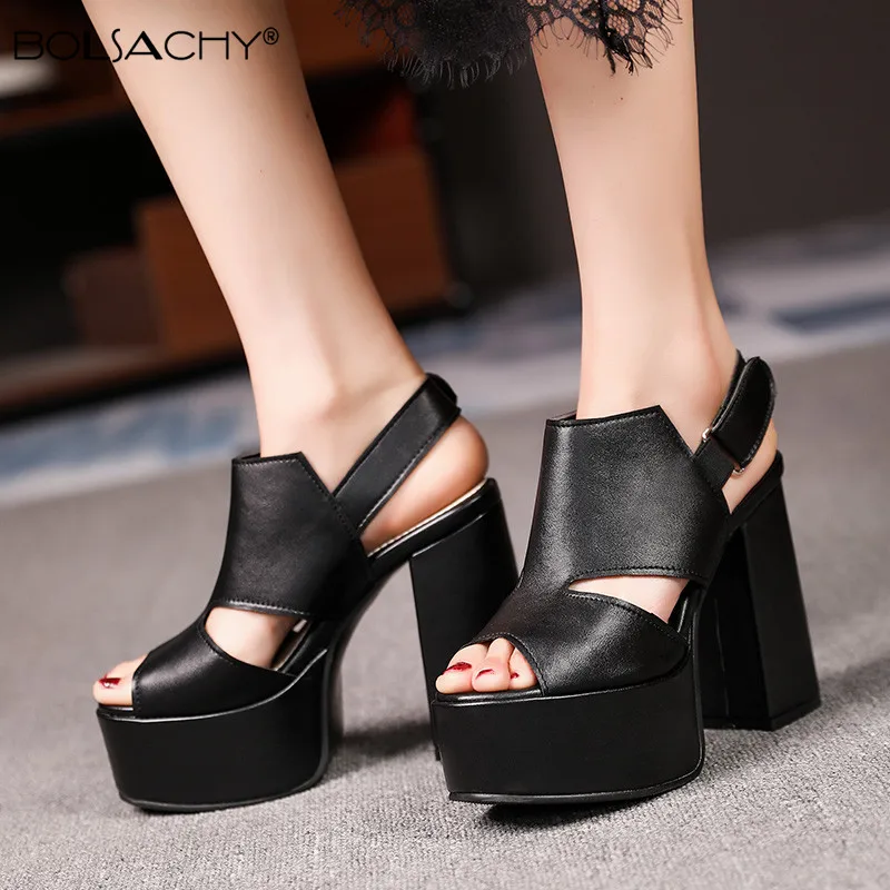 

Summer Shoes for Women Sandals Solid Color Open Toe High Heels Ladies Slingbacks Gladiator Female Platform Party Sandalias Mujer