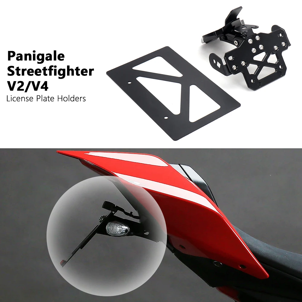 오토바이 후면 번호판 프레임 브래킷 알루미늄 번호판 거치대 키트, Ducati Panigale V2 V4 Streetfighter V4 V2
