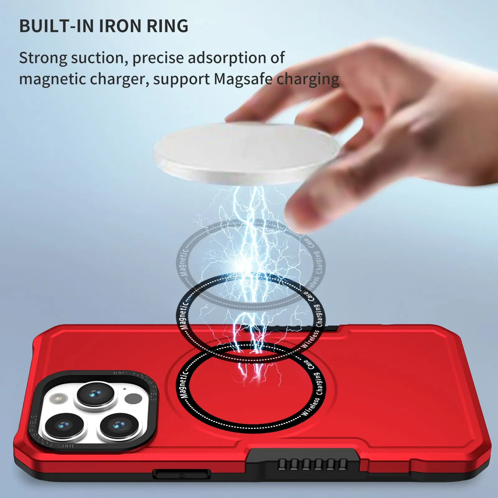 For IPhone 14 13 12 11 Pro Max Magsafe Wireless Charging Phone Cover Case Shockproof Armor Phone Cover for Iphone14 Plus