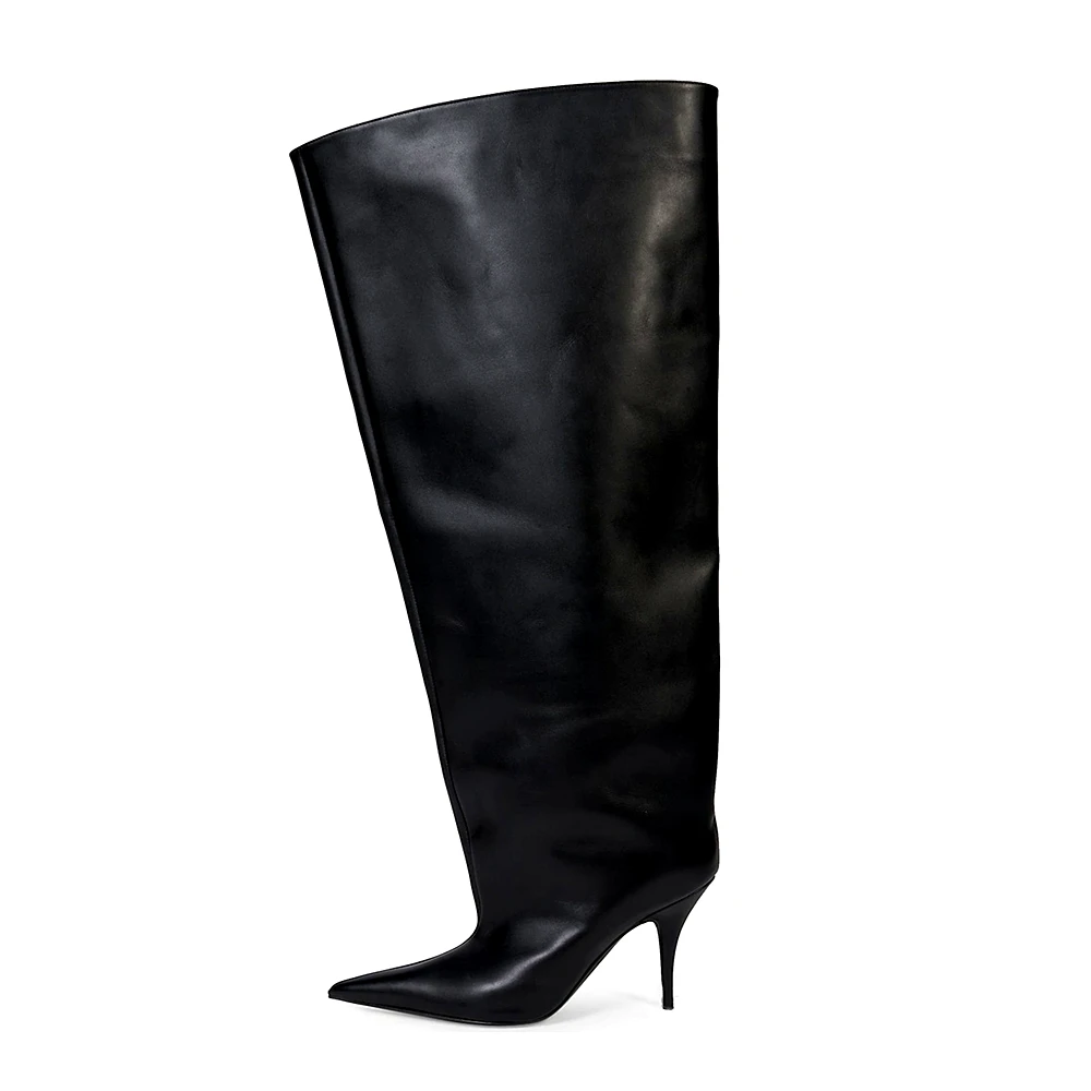 Knee High Boots Pointed Heels Boots Women Toe Pointed Knee Women