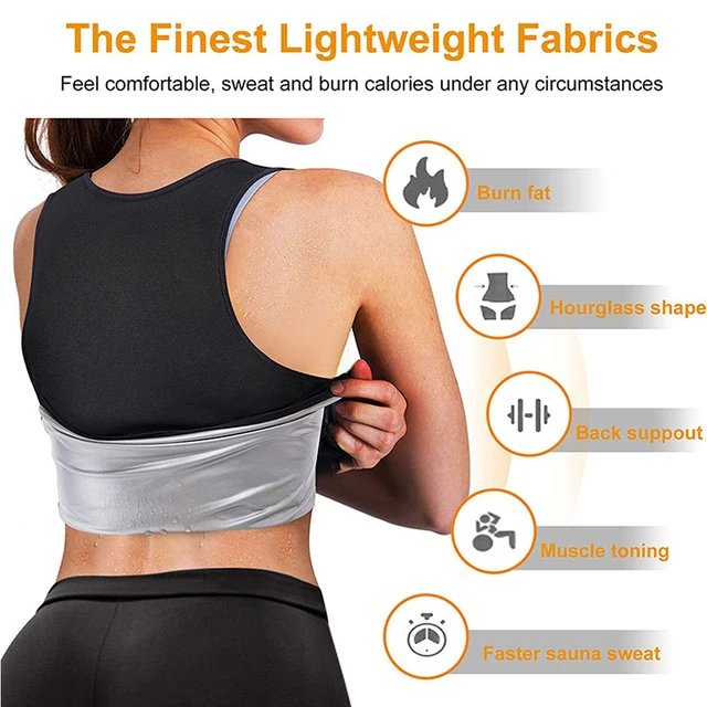 1PCS Women’s Sweat Vest for Weight Loss – Heat-Trapping Sauna Tank Top, Slimming Workout Shirt with Compression for Faster Sweat 4