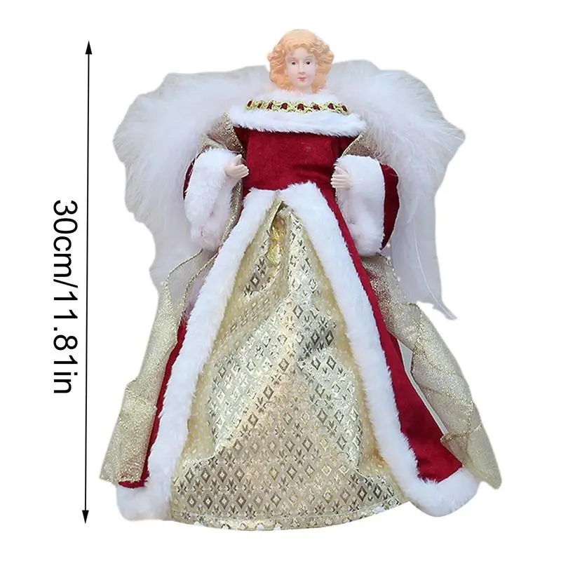 Angel Christmas Tree Topper  Angel Ornaments Top Decoration Angel Christmas Treetop Figurine Holiday Christmas Decorations images - 6