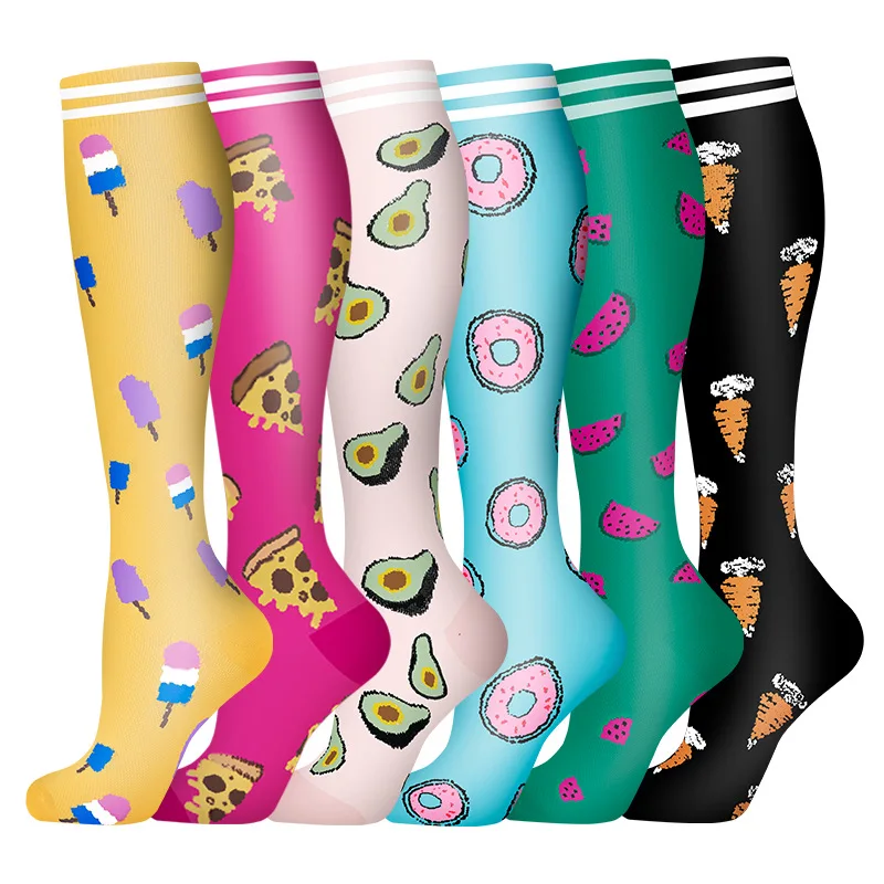 Compression Stockings Cycling Socks Unisex Fit Medical Edema Diabetes Varicose Veins Running Marathon 1 PCS