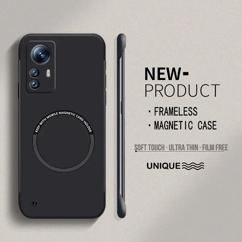 Ultra Thin Frameless Magnetic Charging Phone Case - Candy Color Matte Shockproof Cover