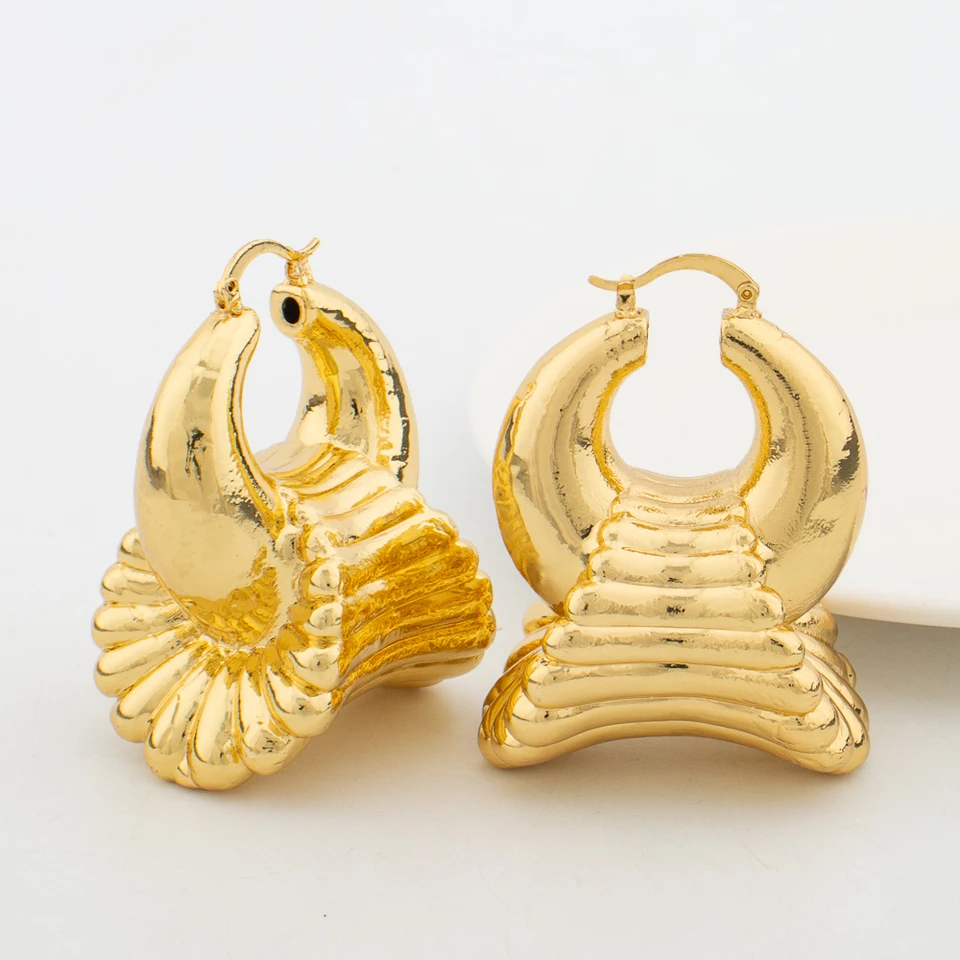 Orecchini A Cerchio Brandlinger Con Zirconi – Placcati Oro 18K, 20 Mm, Ipoallergenici, Fatti A Mano