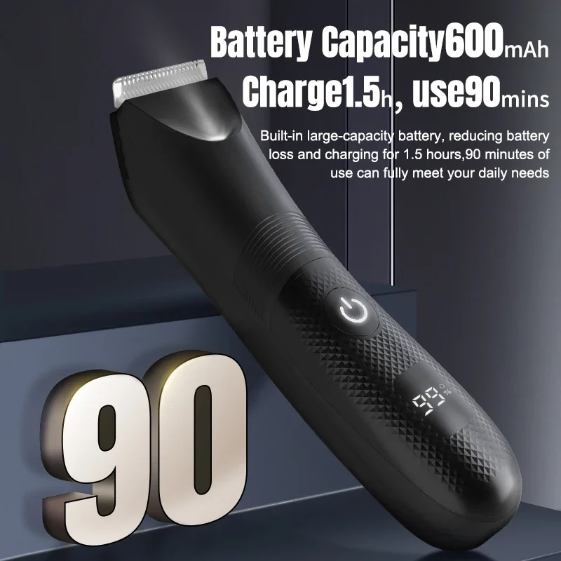 Resuxi 987 Painless Groin & Body Hair Trimmer Skin Safe Trimmer Blade Waterproof Groomer Rechargeable Men USB-C Ball Shaver IPX7 6