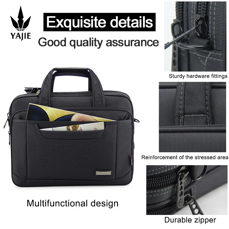 Large Capacity Briefcase Bag Men Business Bag 15.6 inch Laptop Bag Shoulder Bags Canvas Handbags Notebook Bag Messenger Bags 6