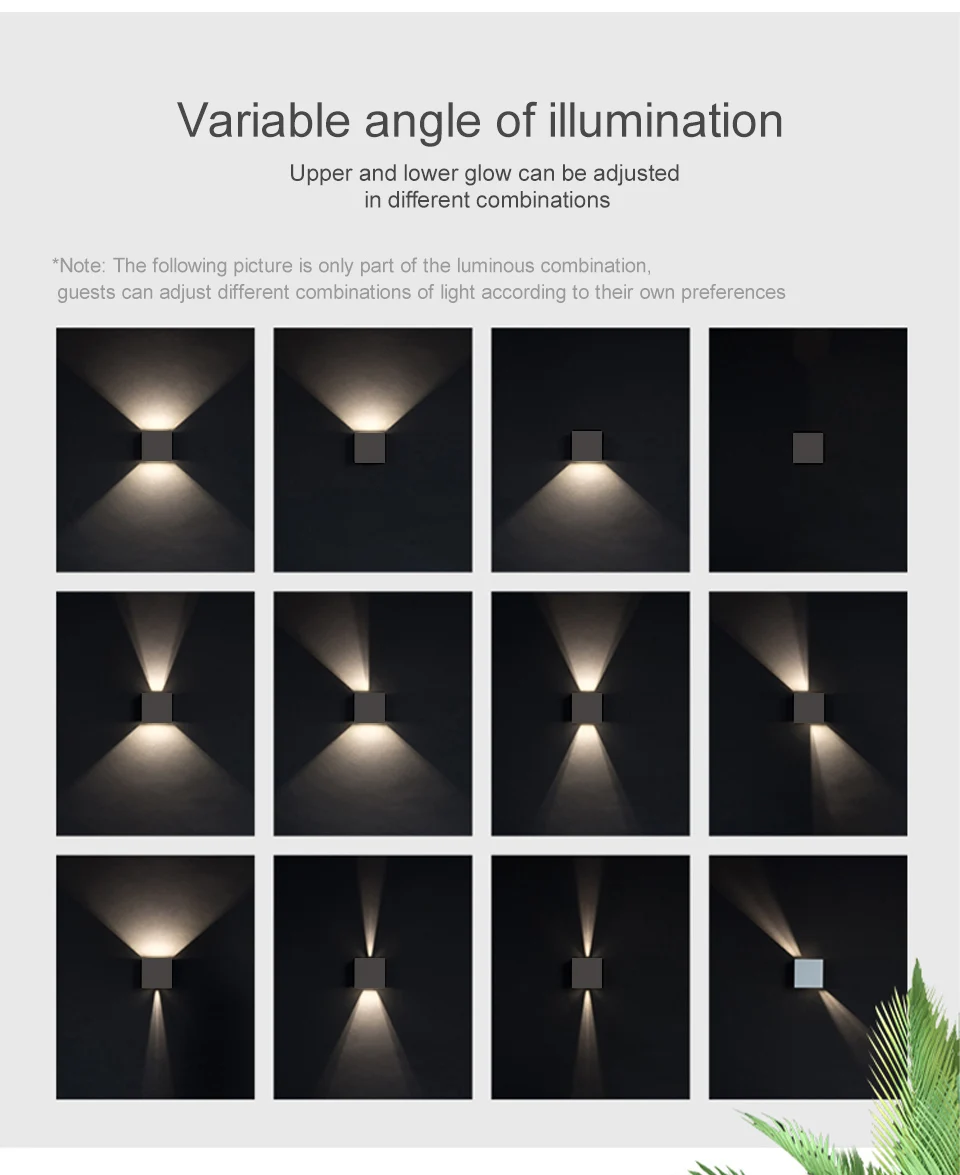 LED Wall Lamps 7W Cold White Warm White Waterproof Outdoor Interior Modern Nordic Square Wall Lights For Indoor Garden Corridors