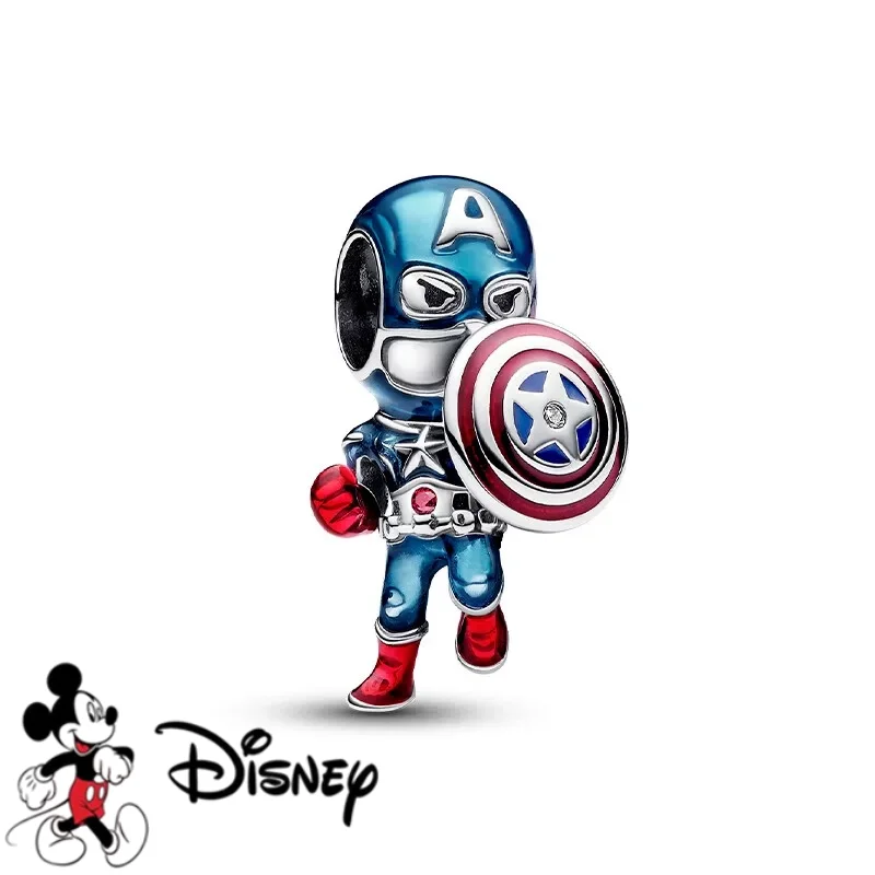 Disney DIY Marvel Universe Jewelry Iron Man Spider-Man Charms Beads Fit Original European Silver Bracelet Necklace