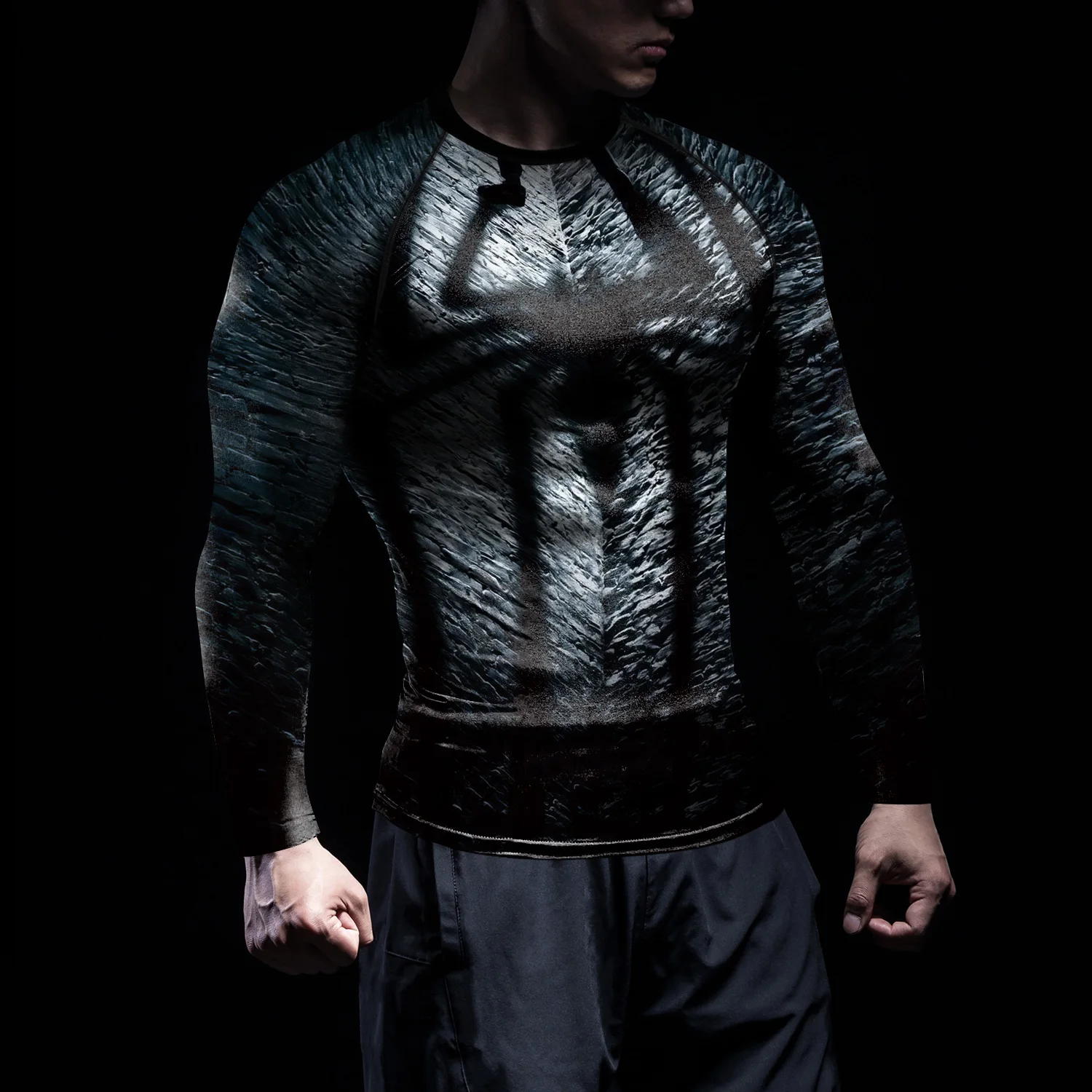 NADANBAO Cosplay Superhero Compression Shirts Men Spider Pattern Printed Costume Tee Shirt Gym Fitness Sportwear Rash Guards