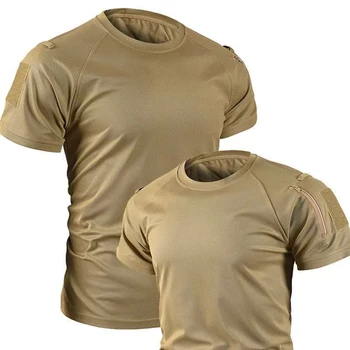 Summer Men Tactical Sport Tee Shirt Quicky Dry 1
