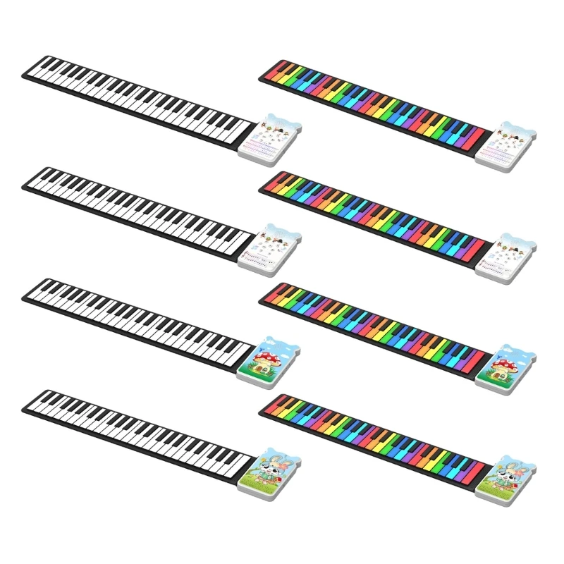 

Foldable Hand Roll Out Piano, Educational Soft Keyboard Roll Up Piano, 49 Key Multifunctional Electronic Piano Keyboard A2UF