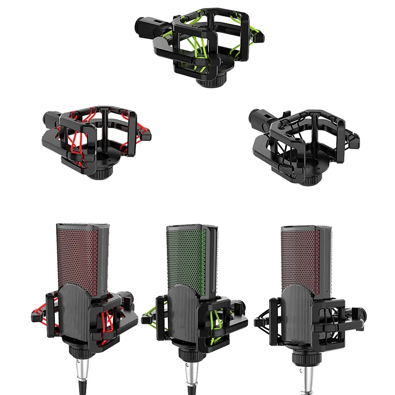 Noise-Reducing Microphone Shock Mount with Anti-Vibration Windscreen Filter | Stable & Easy Installation