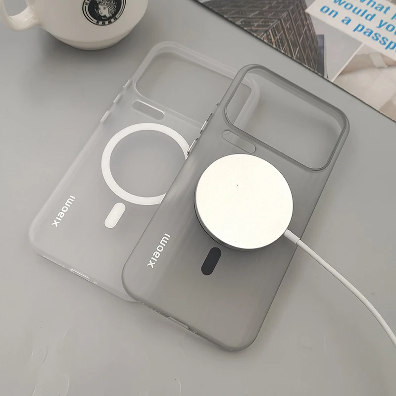 Matte Stripe Translucent Case with Magsafe Wireless Charging Compatibility