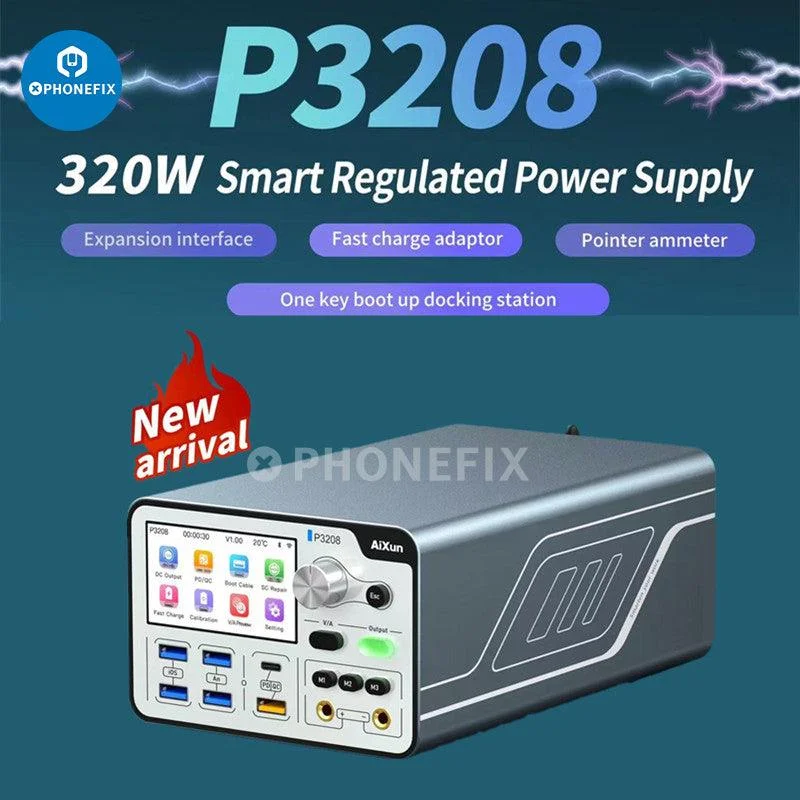 AiXun P3208 320W High-power Smart Power Supply 32V/8A One-button