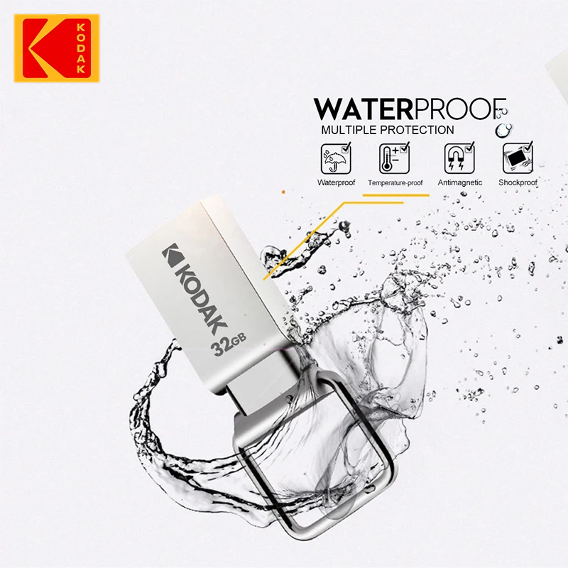 KODAK K112 Super Mini Metal USB Flash Drive 64GB/32GB USB2.0 Flash Disk Flash Pendrive Memory Stick Pen Drive Car Key