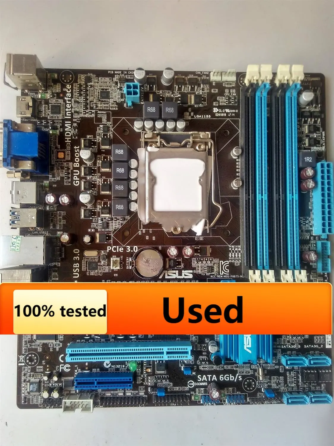 

Б/у материнская плата для настольного ПК Asus б/у B75 Socket LGA 1155 i3 i5 i7 DDR3 SATA3 USB3.0