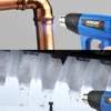 KUAIQU 220V 2000W Industrial Hot Air Gun Adjustable Temperature LCD Heat Gun Tool Building Hair Dryer With Nozzle Accessories 5
