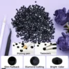 6000 Pcs Black Resin Flat Back Rhinestones, 3mm 4mm 5mm Jelly Resin Non-Heatset Rhinestones for Crafts DIY Designs, Mugs, Clothe 3