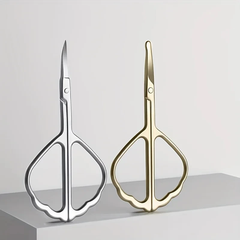 Butterfly Shape Eyebrow Scissors Curved Blade Professional Stainless Steel Manicure Hair Remover